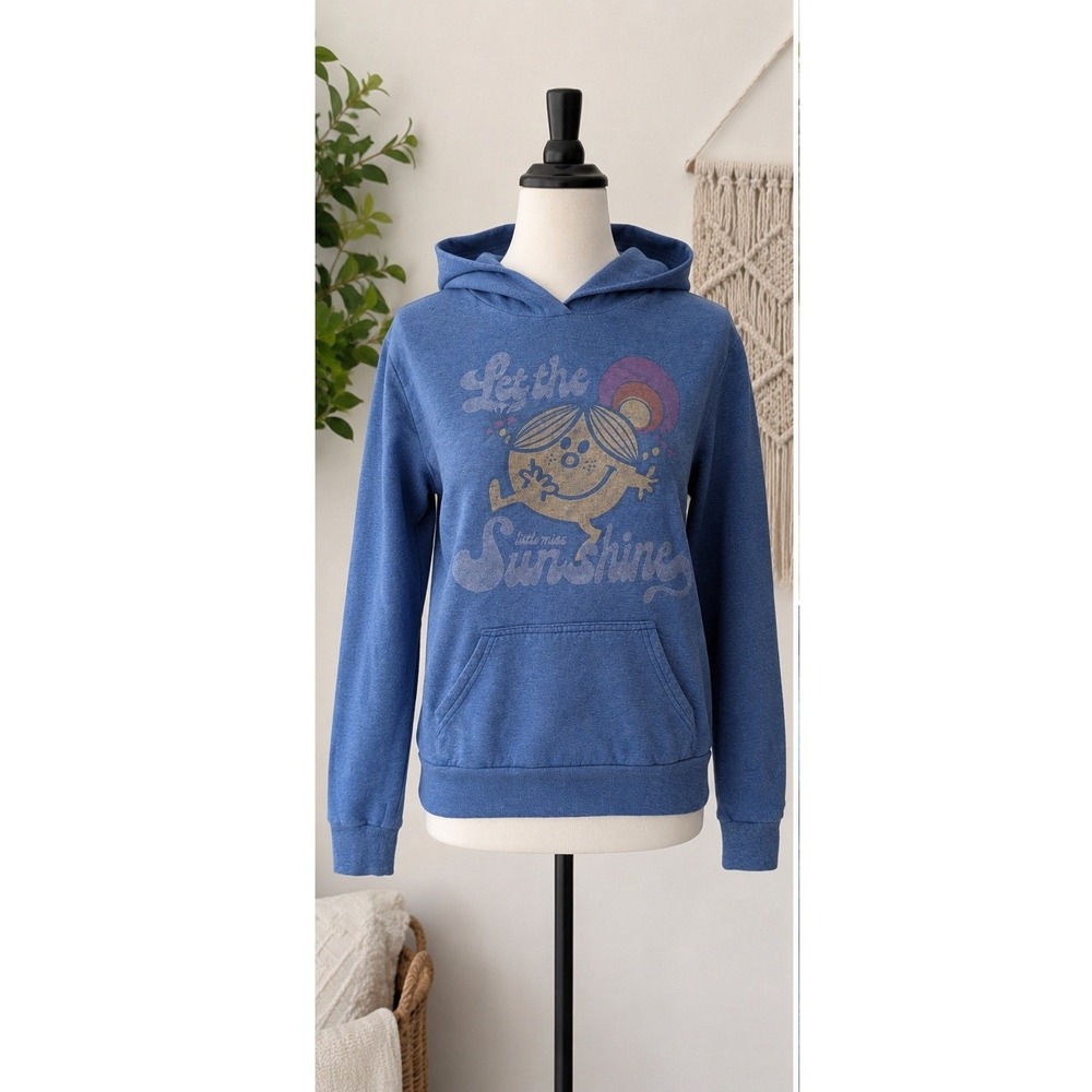Vintage Inspired Little Miss Sunshine Sweater Youth Large in Blue LARGE